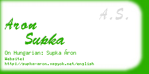 aron supka business card